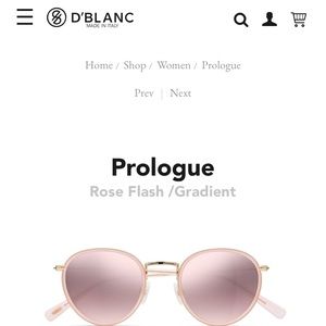 D’Blanc Prologue Womans Pink Sunglasses NEW